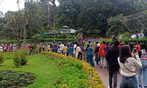 கொடைக்கானலில் சாரல் மழையில் நனைந்து சுற்றுலா பயணிகள் உற்சாகம்