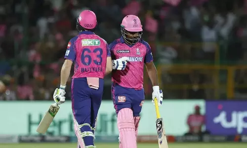 ஜோஸ் பட்லர், சஞ்சு சாம்சன் அபாரம் - ராஜஸ்தான் 214 ரன்கள் குவிப்பு