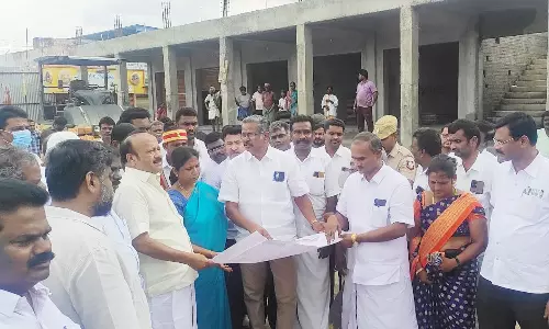 பென்னாகரத்தில் புதிய பஸ் நிலைய கட்டுமானப் பணிகளை அமைச்சர் ஆய்வு