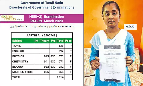 பாஸ் மார்க் எடுத்தும் 4 பாடத்தில் பெயில் என தேர்வு முடிவு: மாணவிக்கு தமிழில் 100-க்கு 138 மதிப்பெண்களா?
