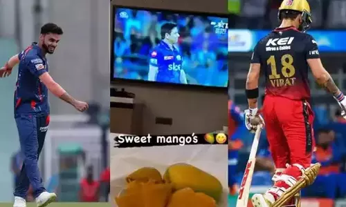 1 ரன்னில் அவுட்... கோலி ஆட்டம் இழந்ததை கிண்டல் செய்த நவீன்-உல்-ஹக்