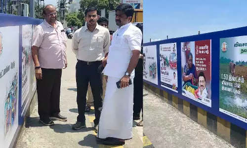 அரசின் சாதனை விளக்க விளம்பர பணிகளை மேயர் ஆய்வு