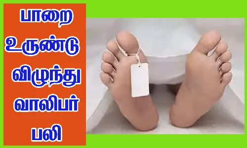பாறை உருண்டு விழுந்து பட்டதாரி வாலிபர் பலி