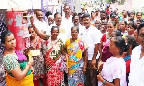 பா.ம.க.வினர் கடிதம் அனுப்பும் போராட்டம்