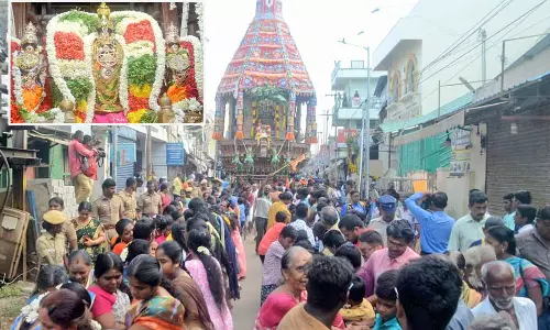 நெல்லை சந்திப்பு வரதராஜ பெருமாள் கோவிலில் சித்திரை திருவிழா தேரோட்டம்