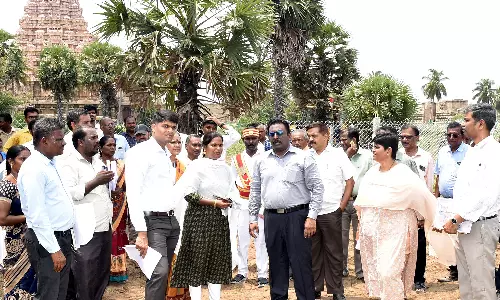 கங்கைகொண்ட சோழபுரம் கிராமத்தில் சுற்றுலாத்துறை இயக்குனர் ஆய்வு