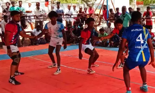 உடுமலை அருகே மாநில அளவிலான தொடர் கபடி போட்டி