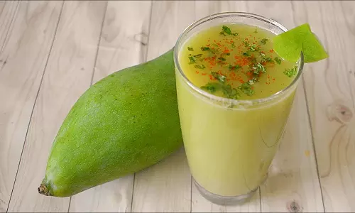 இனிப்பு, புளிப்பு சுவையில் சூப்பரான பச்சை மாங்காய் ஜூஸ்