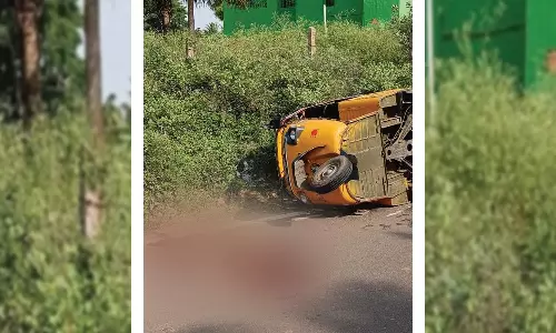 கடையநல்லூர் அருகே ஆட்டோ கவிழ்ந்து டிரைவர் பலி