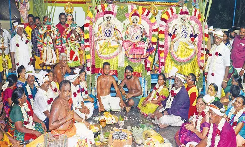 கடலூர் வில்வராயநத்தம்  திரவுபதி அம்மன் கோவிலில்திருக்கல்யாண உற்சவம்: நாளை தீமிதி திருவிழா நடக்கிறது