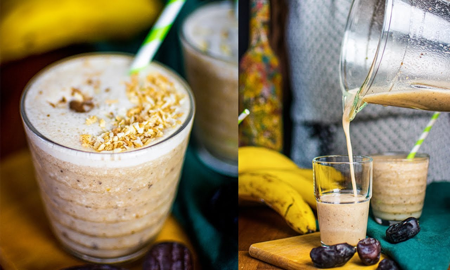 பனானா பேரீச்சம் பழ மில்க் ஷேக் Banana Dates Milkshake Weight Gain Recipes