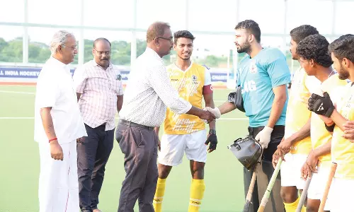 கோவில்பட்டியில் லட்சுமி அம்மாள் நினைவு கோப்பை 12-வது அகில இந்திய ஆக்கிப் போட்டி