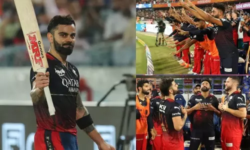 சதம் அடித்த கோலி.. தலை வணங்கிய ஆர்சிபி வீரர்கள்.. வைரலாகும் வீடியோ