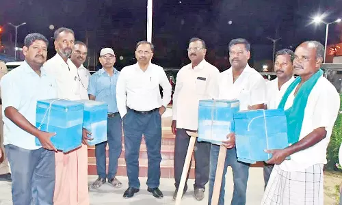 விவசாயிகளுக்கு தேனி பெட்டிகள் வழங்கல்