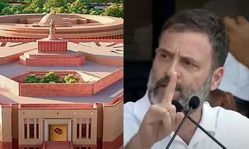 புதிதாக கட்டப்பட்டுள்ள பாராளுமன்ற கட்டிடத்தை மோடி திறந்து வைக்க ராகுல்காந்தி எதிர்ப்பு