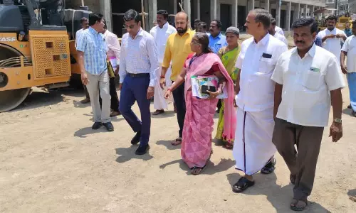 திட்ட பணிகளை பேரூராட்சிகளின் இயக்குநர் ஆய்வு