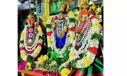 நெமிலி சீனிவாச பெருமாள் கோவிலில் பூ அங்கி சமர்ப்பண விழா