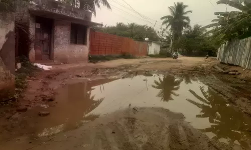 மரக்காணம் அருகே சாலையில் தேங்கி நிற்கும் சாக்கடை நீரால் தொற்று நோய் பரவும் அபாயம்
