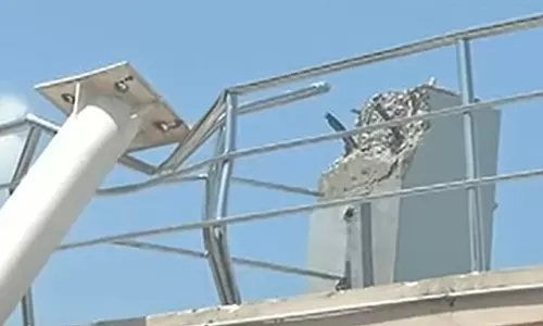 விளையாட்டு மைதான மேற்கூரை இடிந்த விவகாரம்- ஒப்பந்ததாரருக்கு நோட்டீஸ்