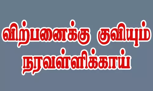 நோய் எதிர்ப்பு சக்தி நிறைந்த நரவள்ளிக்காய் விற்பனைக்கு குவிப்பு