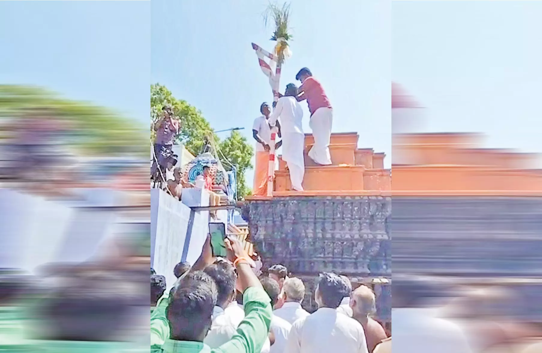 சாம்பவர்வடகரையில் ராமசாமி கோவில் கால்நாட்டுதல் நிகழ்ச்சி