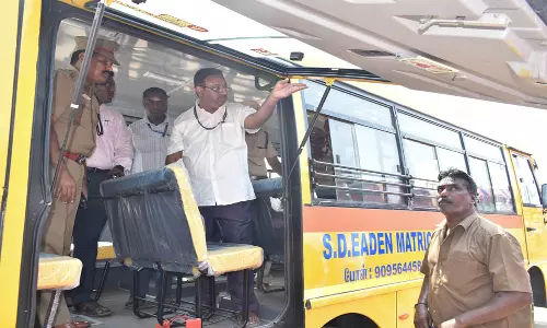 கடலூரில்  297 தனியார் பள்ளி வாகனங்களை   அதிரடி ஆய்வு