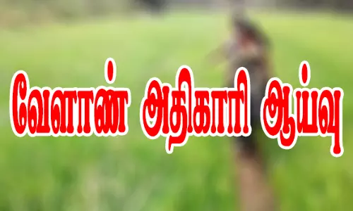 மேட்டூரில் அரசு விதைப் பண்ணையில் வேளாண் அதிகாரி ஆய்வு