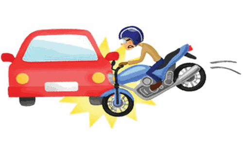 வேன்-மோட்டார் சைக்கிள் மோதல்