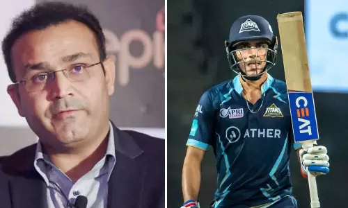 பிளேஆப் ஆட்டத்தில் 129 ரன்கள் குவிப்பு- சேவாக் சாதனையை முறியடித்த சுப்மன் கில்