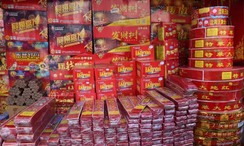 சீனாவில் பட்டாசு கடை தீப்பிடித்து விபத்து- 4 பேர் உடல் சிதறி பலி