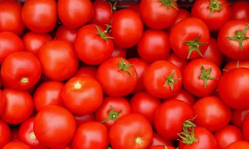 வெள்ளகோவில் வாரச்சந்தையில் தக்காளி ஒரு கிலோ ரூ.25-க்கு விற்பனை