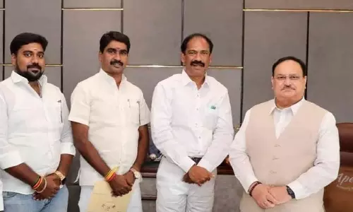 ஜே.பி. நட்டாவை சந்தித்த புதுவை பா.ஜனதா நிர்வாகிகள்