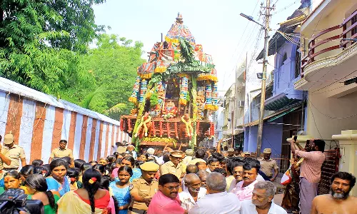 நெல்லை சந்திப்பு கைலாசநாதர் சுவாமி கோவிலில் வைகாசி திருவிழா தேரோட்டம்