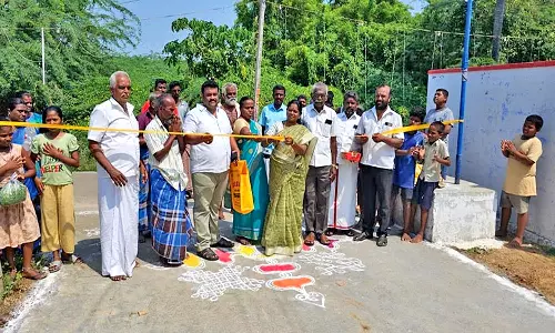 கீழநத்தம் ஊராட்சியில் புதிதாக கட்டப்பட்ட பாலம்- சாலைகள் திறப்பு