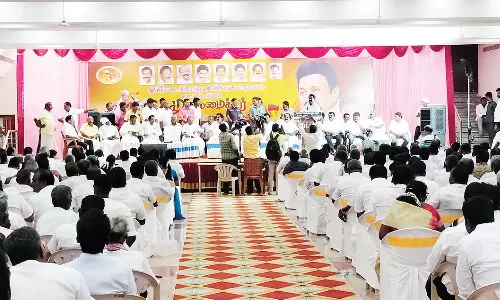 முதல்-அமைச்சர் மு.க.ஸ்டாலினுக்கு பாராட்டு விழா நடத்துவது ஏன்- ஆலோசனை கூட்டத்தில் அமைச்சர் கே.என்.நேரு விளக்கம்