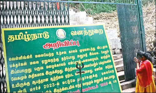 வெள்ளியங்கிரி மலையேற பக்தர்களுக்கு தடை: வனத்துறையினர் கண்காணிப்பு