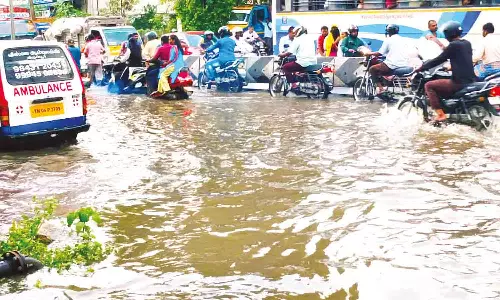 திருப்பூர், பெருமாநல்லூரில் சூறாவளி காற்றுடன் பலத்த மழை