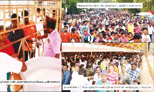 பவுர்ணமியையொட்டி ஆயிரக்கணக்கான பக்தர்கள் விடிய, விடிய கிரிவலம்