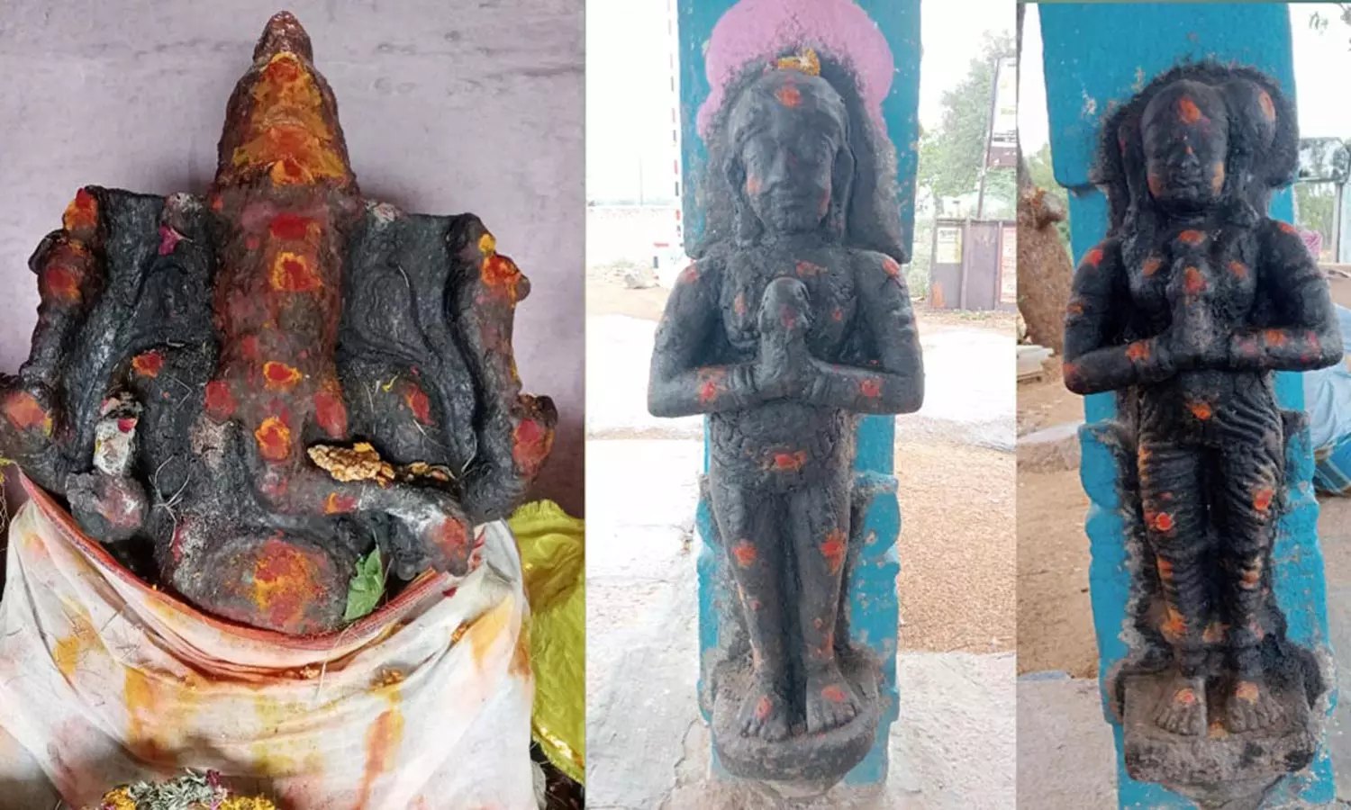 மானாமதுரை அருகே பாண்டியர் கால விநாயகர் சிற்பம்-நாயக்கர் சிலைகள் கண்டுபிடிப்பு