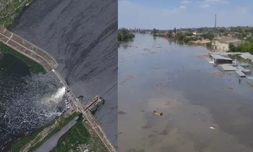 குண்டு வீசி அணை தகர்ப்பு.. ஆற்றில் கலந்த 150 டன் என்ஜின் ஆயில்: உக்ரைன் எச்சரிக்கை