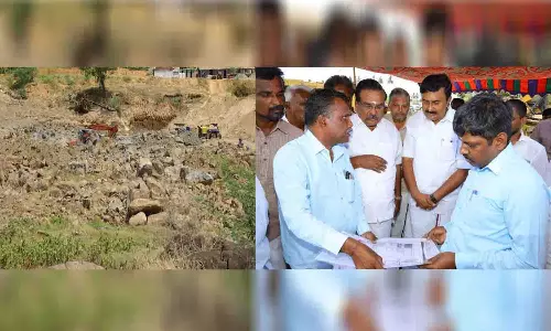 கம்பிளியம்பட்டி  அமராவதி ஆற்றின் குறுக்கே ரூ.13.29 கோடியில் தடுப்பணை அமைக்கும் பணி - அமைச்சர் தொடங்கி வைத்தார்