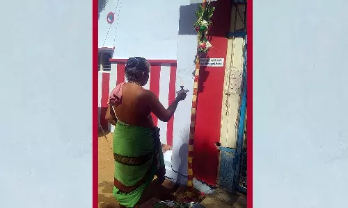 ஆனி திருவிழாவையொட்டி ஆறுமுகநேரி சிவன் கோவிலில் கால் நாட்டு விழா