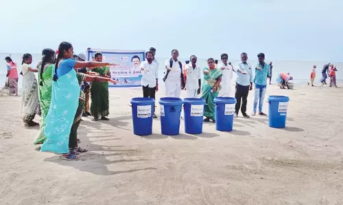 கடற்கரையில் மெகா தூய்மை பணி