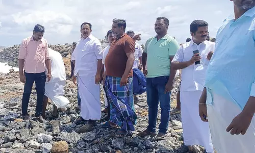 தேங்காப்பட்டணம் மீன்பிடி துறைமுகத்தில் ராஜேஷ்குமார் எம்.எல்.ஏ. ஆய்வு