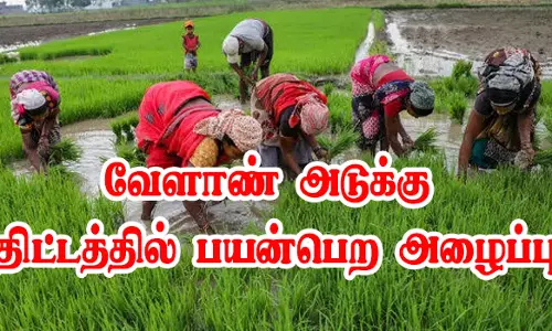 வேளாண் அடுக்கு திட்டத்தினை பயன்படுத்திக் கொள்ளவிவசாயிகளுக்கு வருவாய் துறை அழைப்பு