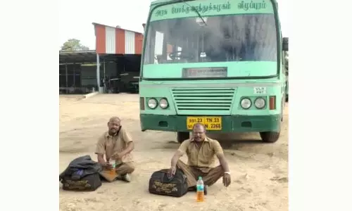 சென்னை அரசு பஸ் டிரைவர், கண்டக்டர் திடீர் போராட்டம்- தீக்குளிக்க போவதாக மிரட்டல்