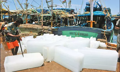 மீன்பிடி தடைக்காலம் முடிவடைய உள்ளதால் கடலுக்குள் செல்ல தயாராகும் காசிமேடு மீனவர்கள்