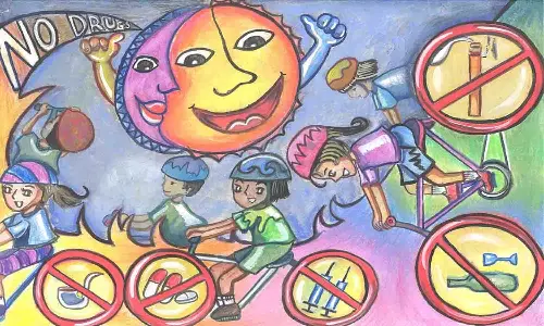 காங்கயம் காவல் துறை சாா்பில் போதைப்பொருள் ஒழிப்பு விழிப்புணா்வு நிகழ்ச்சி