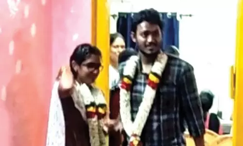 கோவையில் புதிதாக திறக்கப்பட்ட போலீஸ் நிலையத்தில் மாற்றுத்திறனாளி காதல் ஜோடி தஞ்சம்