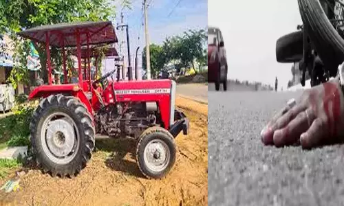 டிராக்டர் மோதி தொழிலாளி பலி